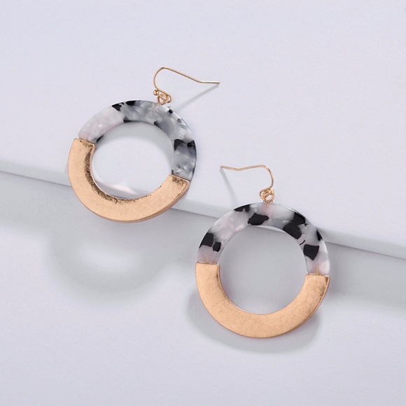 Urban Outfitters Jewelry - Tortoise Shell Hoop Earrings